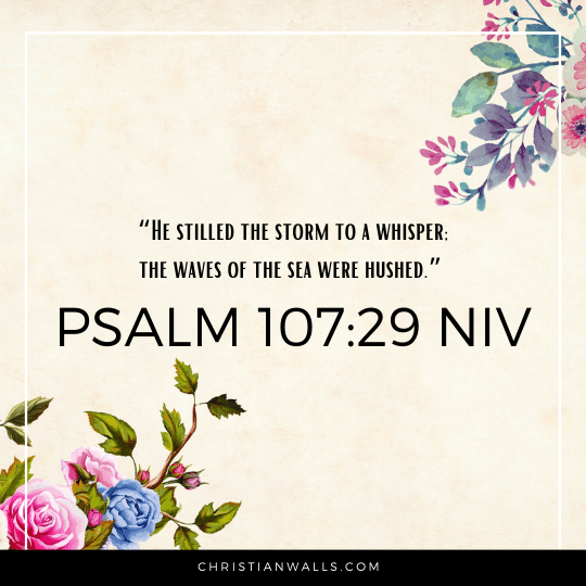 Psalm 107:29 NIV images pictures quotes