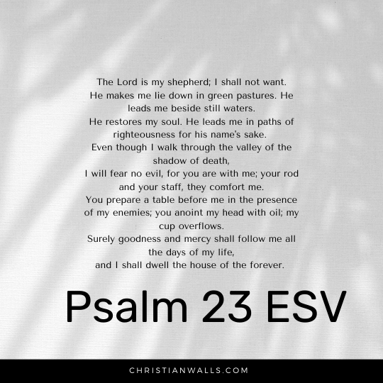 Psalm 23 ESV images pictures quotes