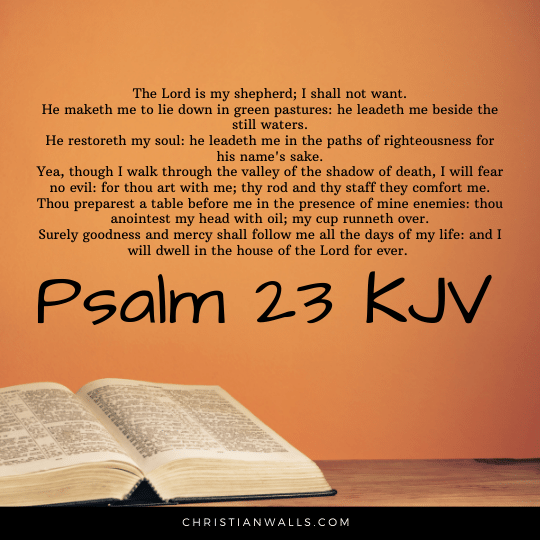 Psalm 23 KJV images pictures quotes