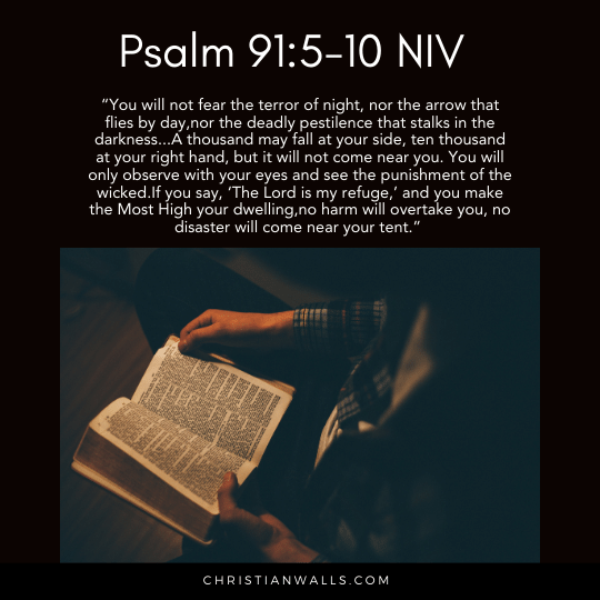 Psalm 91:5-10 NIV images pictures quotes