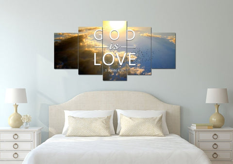1 John 4 16 God Is Love Canvas Wall Art Print
