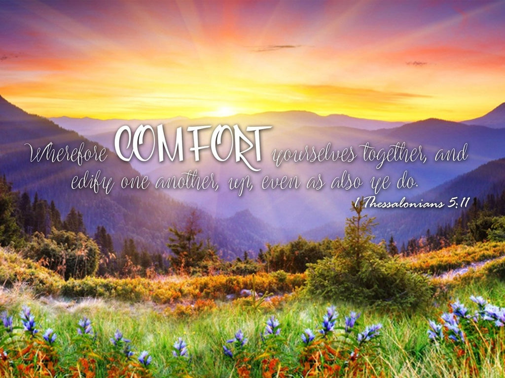 1 Thessalonians 511 Kjv Comfort Yourselves Together Bible Verse Canva ...