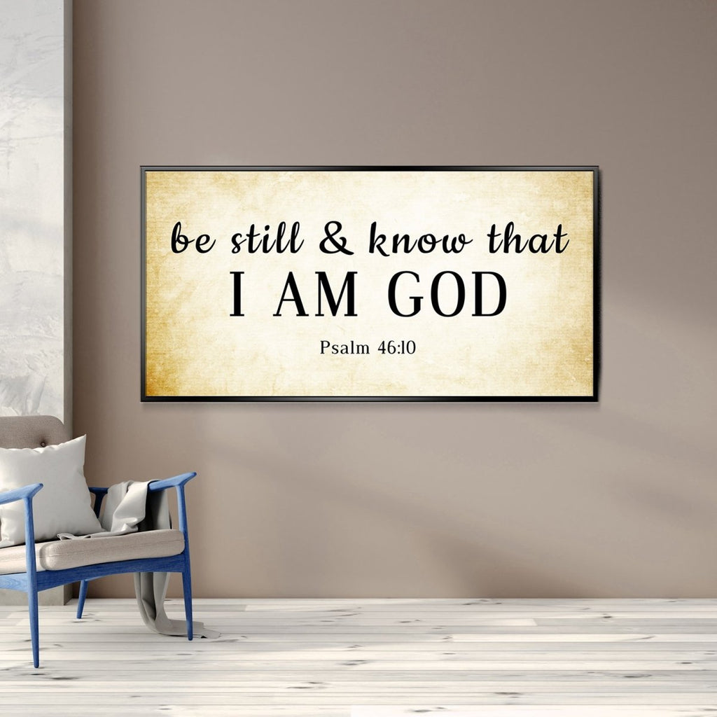 6 Tan Rustic And Be Still And Know I Am God Wall Art Sign