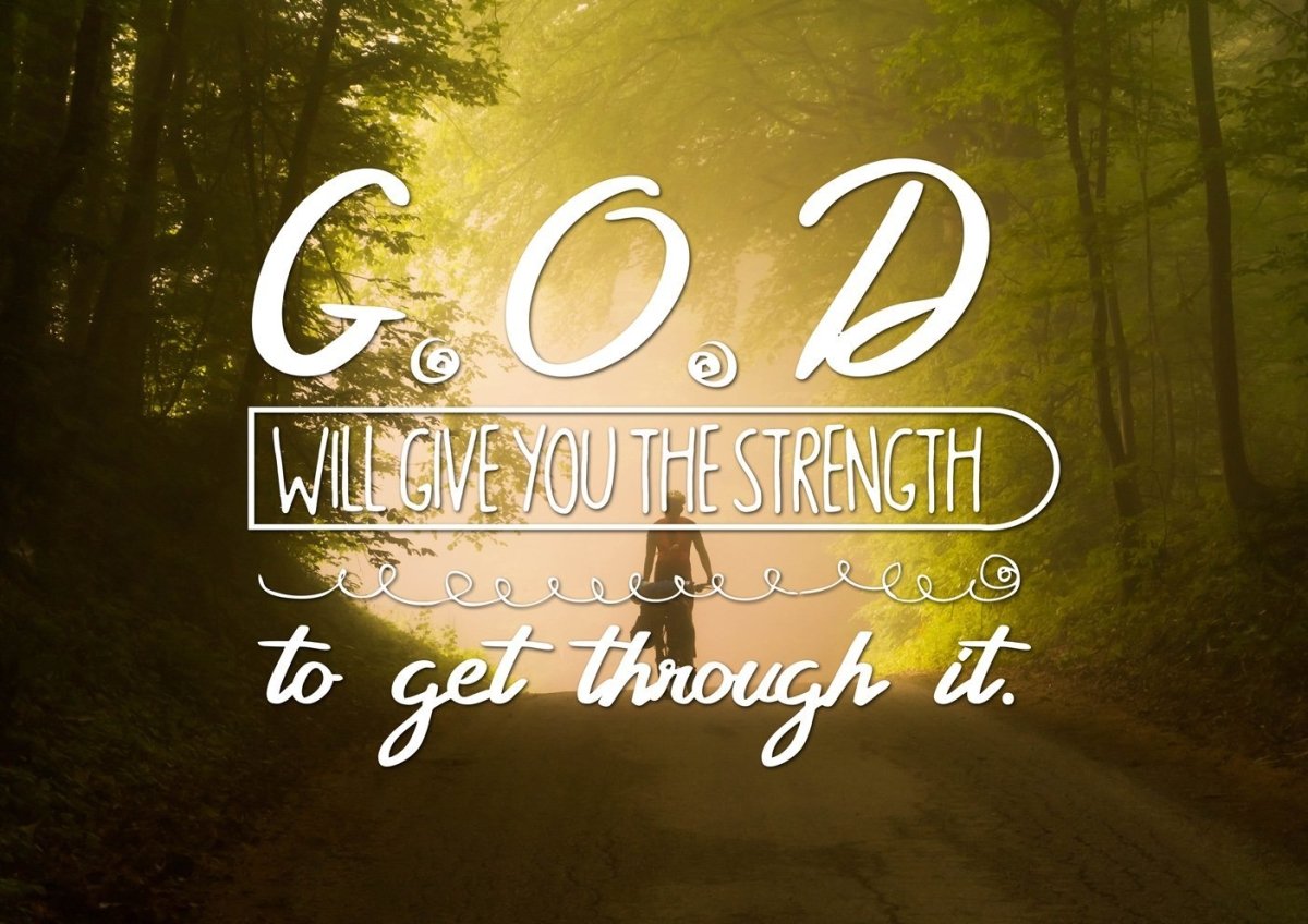 God will Give you the Strength to get Through it Wall Art Canvas Print