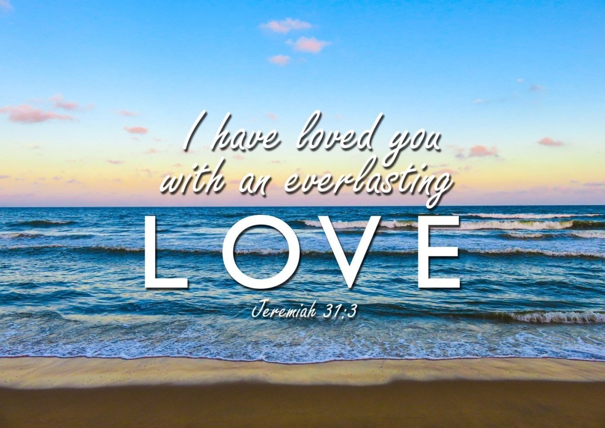 Jeremiah 31:3 'Loved you with Everlasting Love' Wall Art Canvas Print