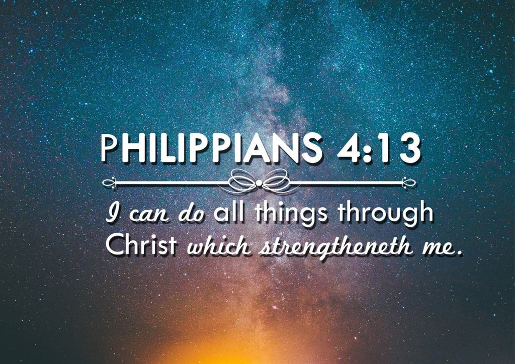 Philippians 4:13 KJV #4 Bible Verse Canvas Wall Art