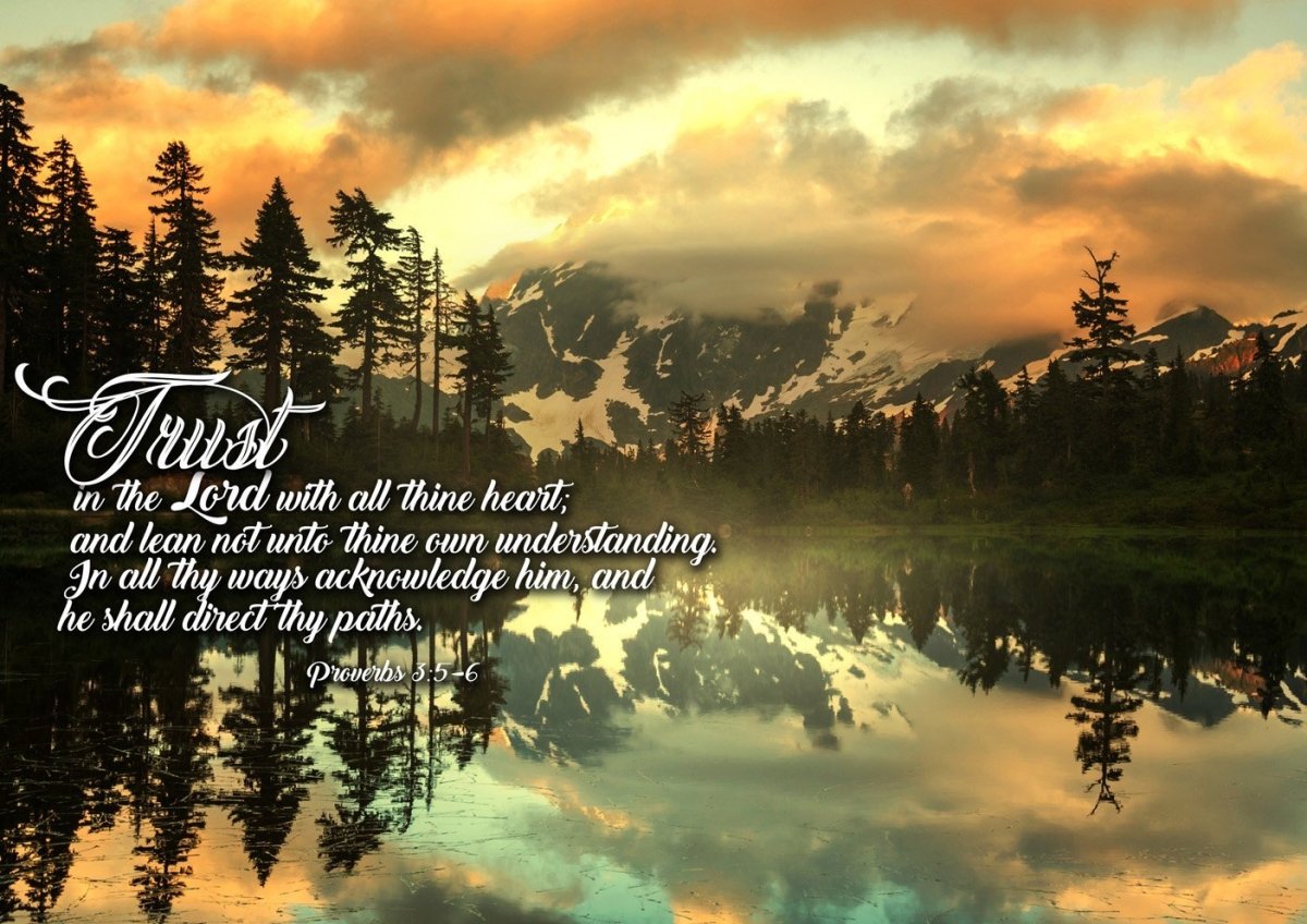 Proverbs 3:5-6 #32 KJV 'Trust in the Lord with all Thine Heart' Christ