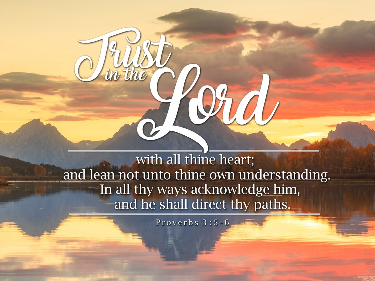 Proverbs 3:5-6 #39 KJV 'Trust in the Lord with all Thine Heart' Christ