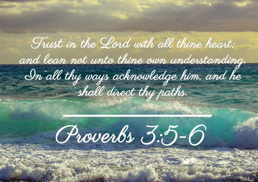 Proverbs 3:5-6 KJV #2 Bible Verse Canvas Wall Art