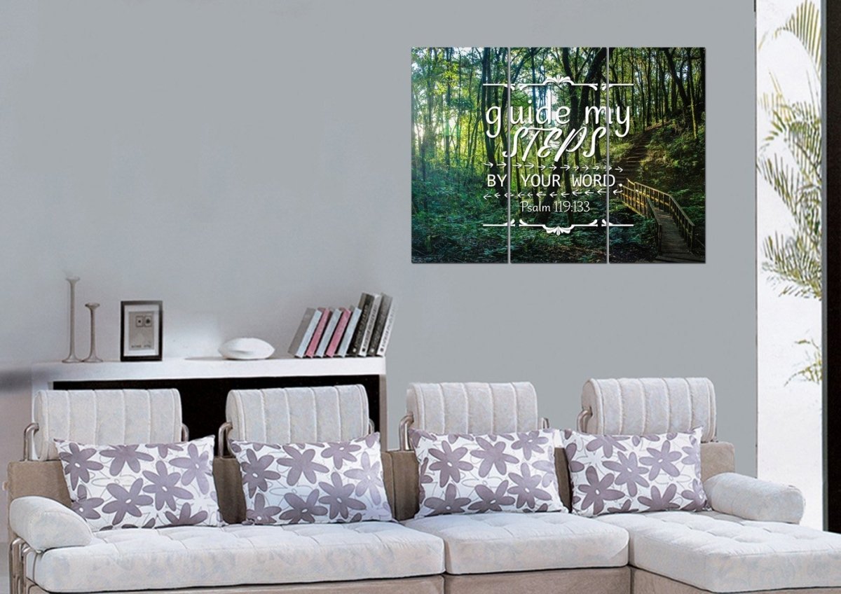 Psalm 119 133 Guide My Steps By Your Word Canvas Wall Art Print