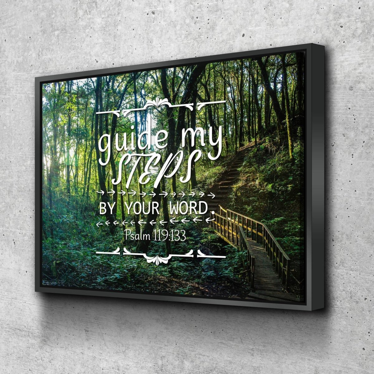 Psalm 119 133 Guide My Steps By Your Word Canvas Wall Art Print