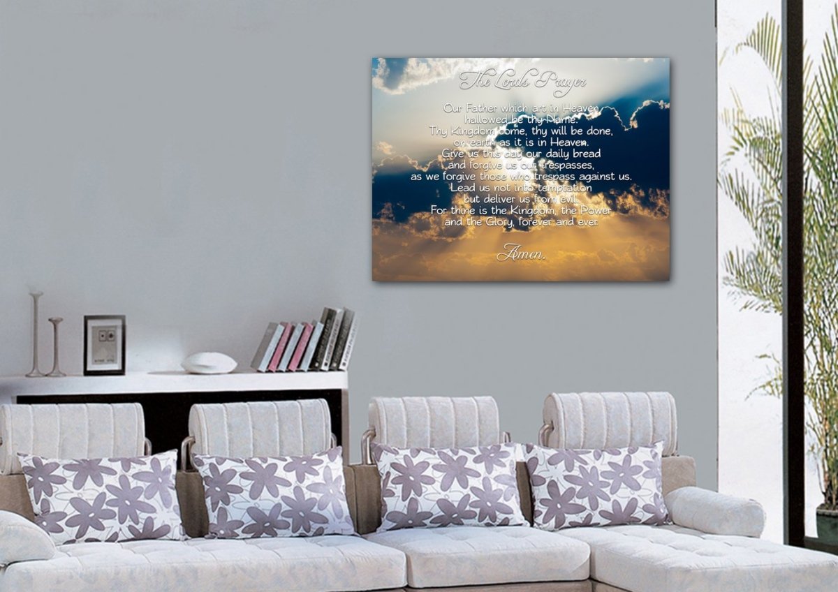 Through Clouds #3 & The Lords Prayer Wall Art