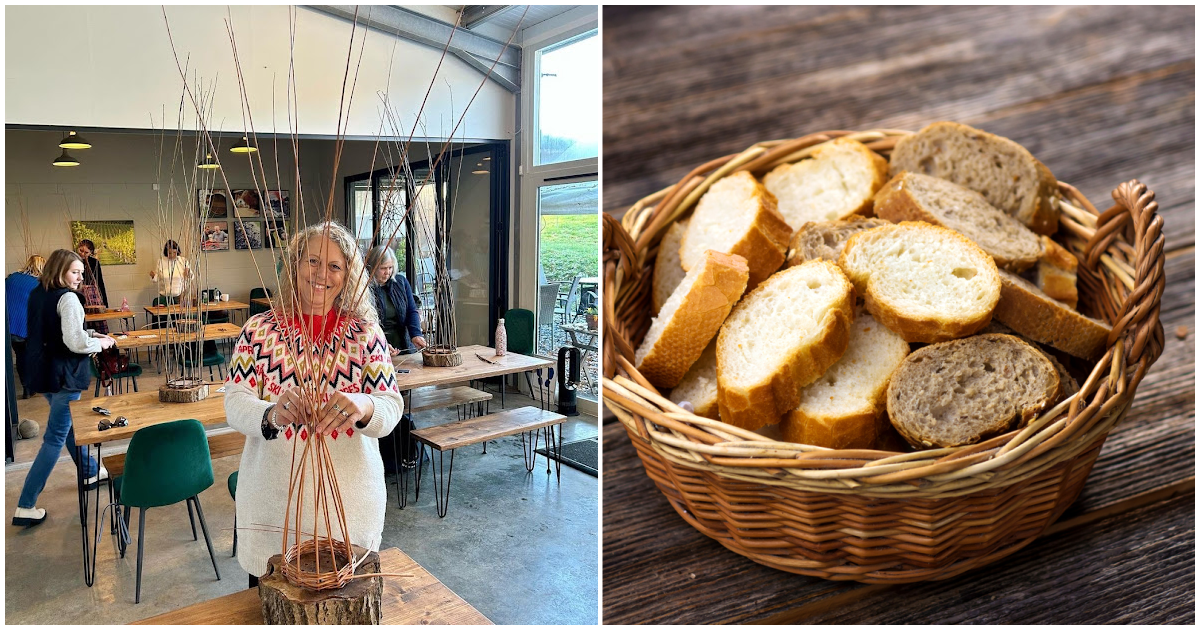 willow weaving bread backet