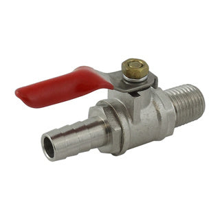 BALL VALVE, 1/4"MPT X 3/8"B-NO CHK (PLATED BRASS)