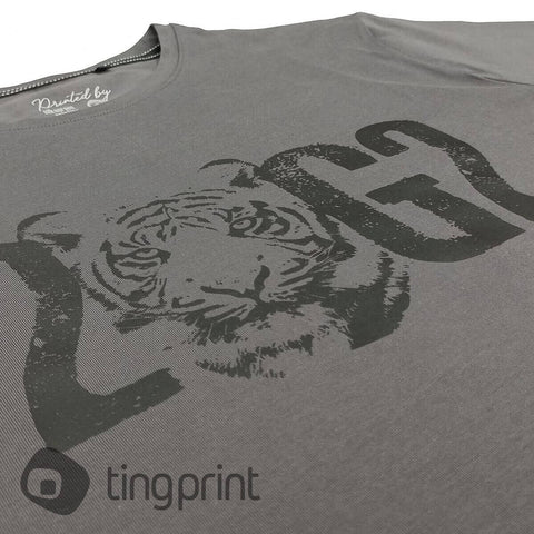 Pelēks krekls ar apdruku tīģeris 2022
