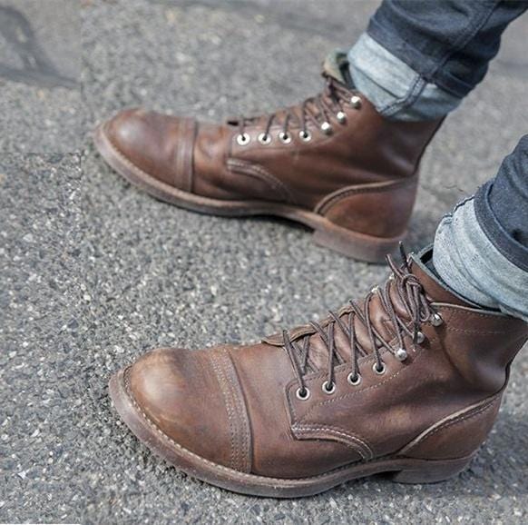 Men's Fashion Vintage British Style Lace-up Leather Shoes – Modelwe