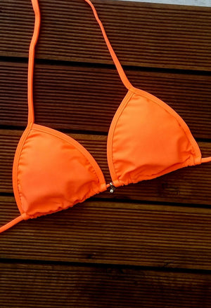 neon orange triangle bikini