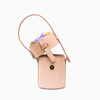 @dreamscode honeycomb 3D embroidery and leather tube handbag