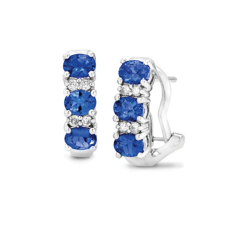 safi kilima tanzanite and diamond earrings in sterling silver