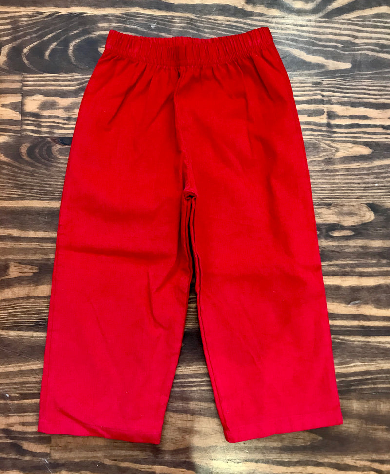 corduroy pants red