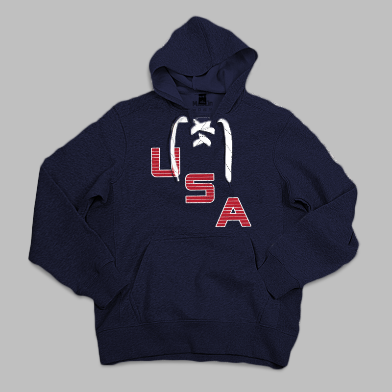 usa hockey lace up hoodie