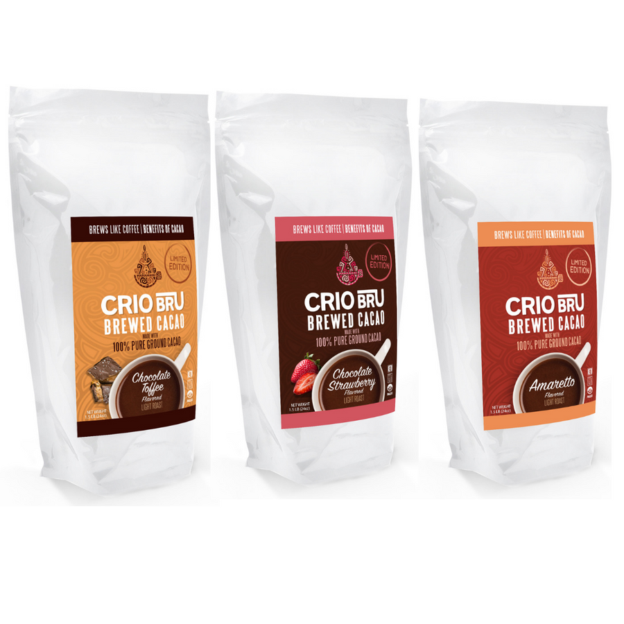 NEW! 3 Pack Limited Edition  Chocolate Toffee Chocolate Strawberry & Amaretto (10oz ,24oz)