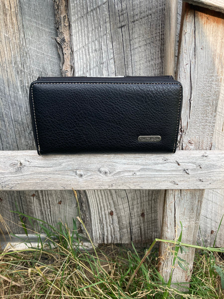 Studded Hair On Secretary Style Wallet - The Diamond Spur Boutique