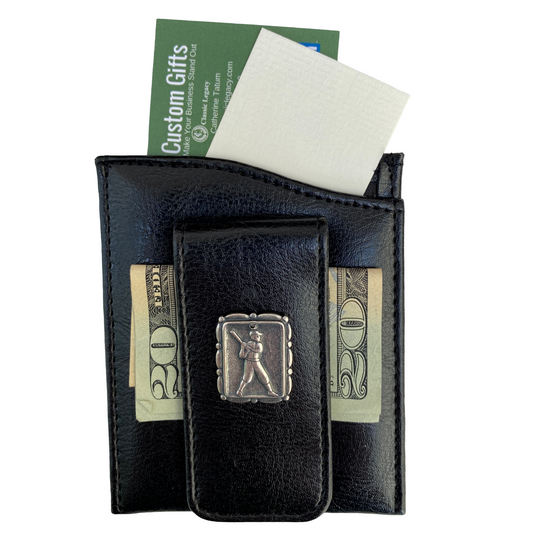 Personalized Faux Leather Money Clip