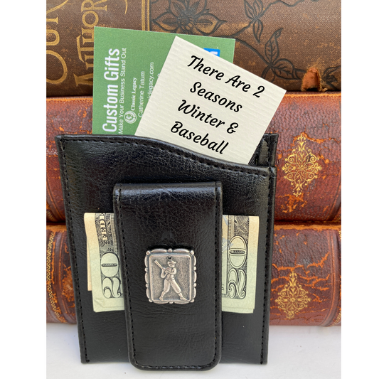 Personalized Faux Leather Money Clip