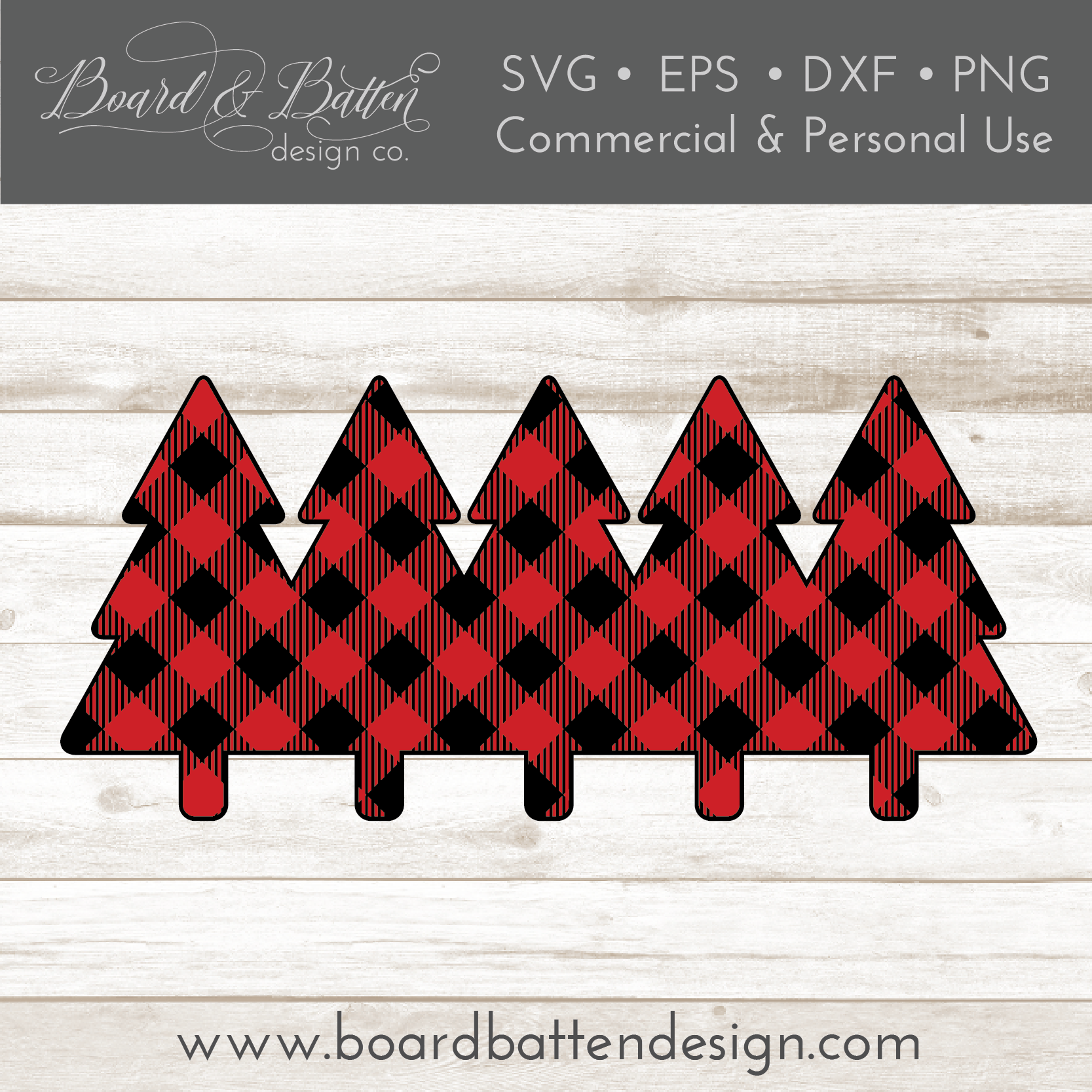 Download Buffalo Plaid Row Of Trees Shape Layered Svg Board Batten Design Co