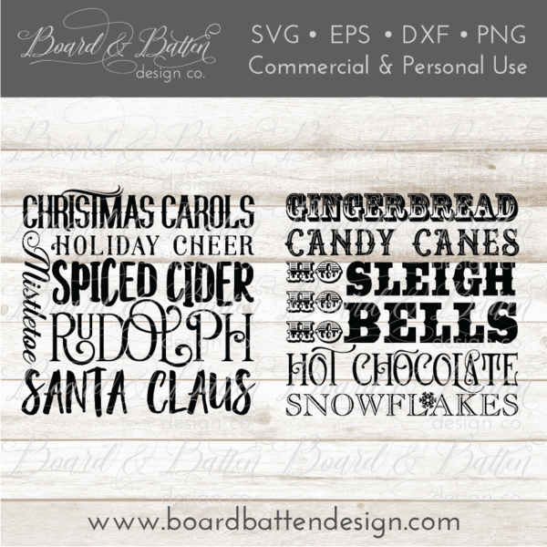 Download 2-in-1 Christmas Subway Art SVG File - Board & Batten ...