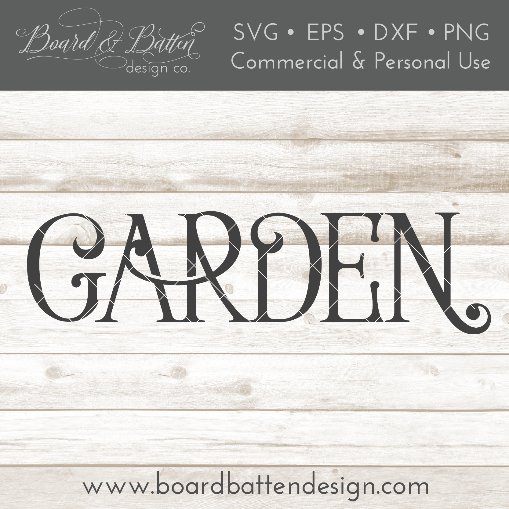 Download Farmhouse Style "Garden" SVG File - Board & Batten Design Co.