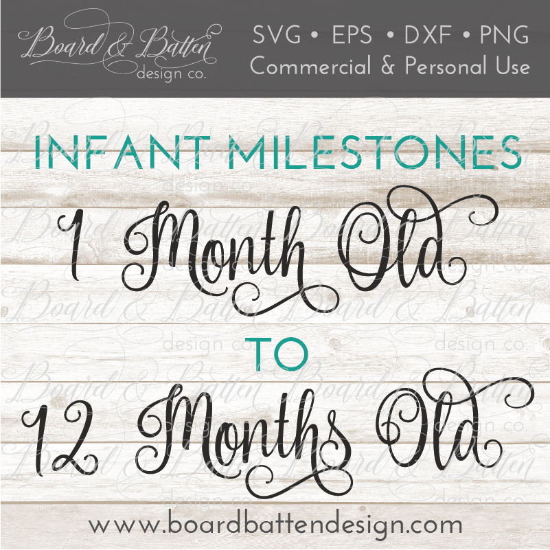 Download Baby Milestones Svg Month By Month Board Batten Design Co