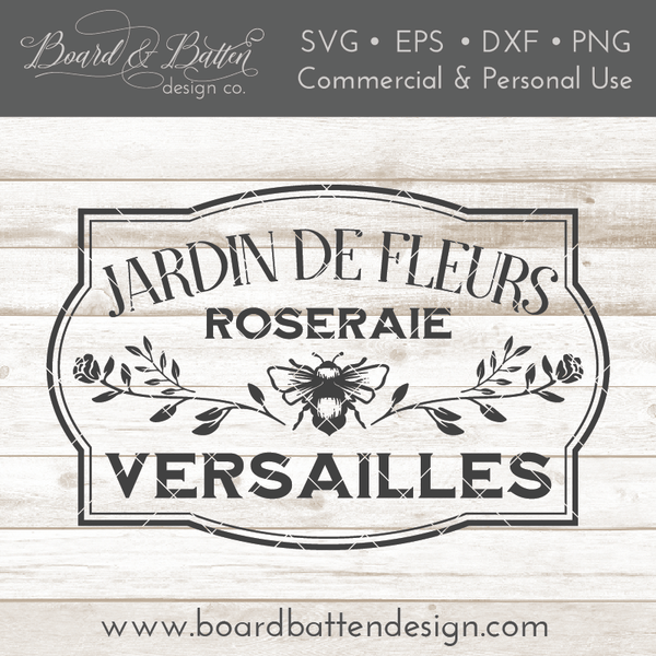 Download Jardin De Fleurs French Shabby SVG File - Board & Batten ...