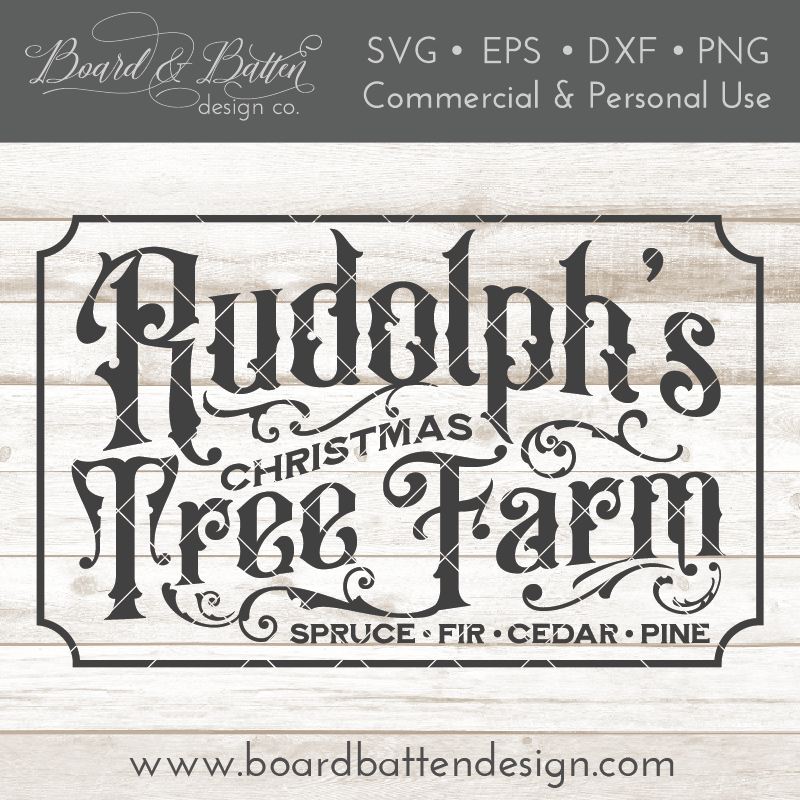 Download Rudolph's Christmas Tree Farm Vintage Christmas Farmhouse ...