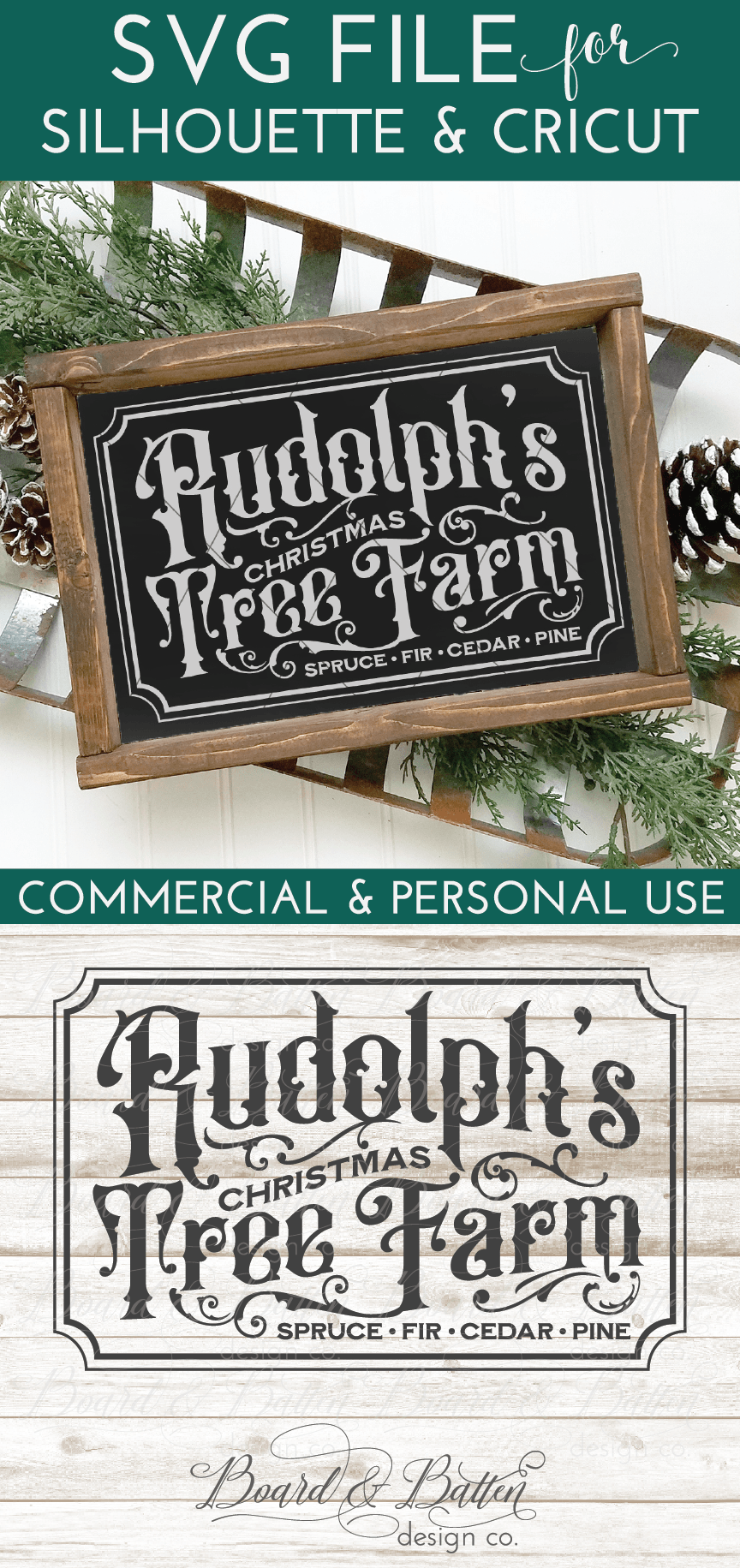 Download Rudolph's Christmas Tree Farm Vintage Christmas Farmhouse ...