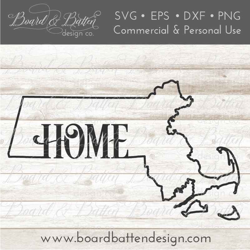 Download State Outline Home Svg File Ma Massachusetts Board Batten Design Co