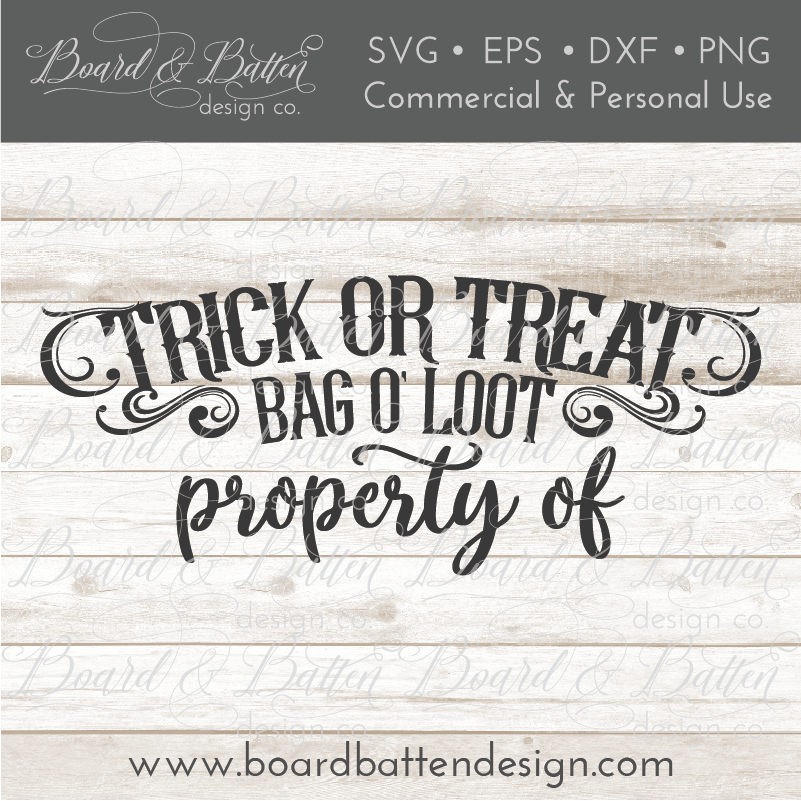 Download Personalizable Trick or Treat Halloween Loot Bag SVG ...