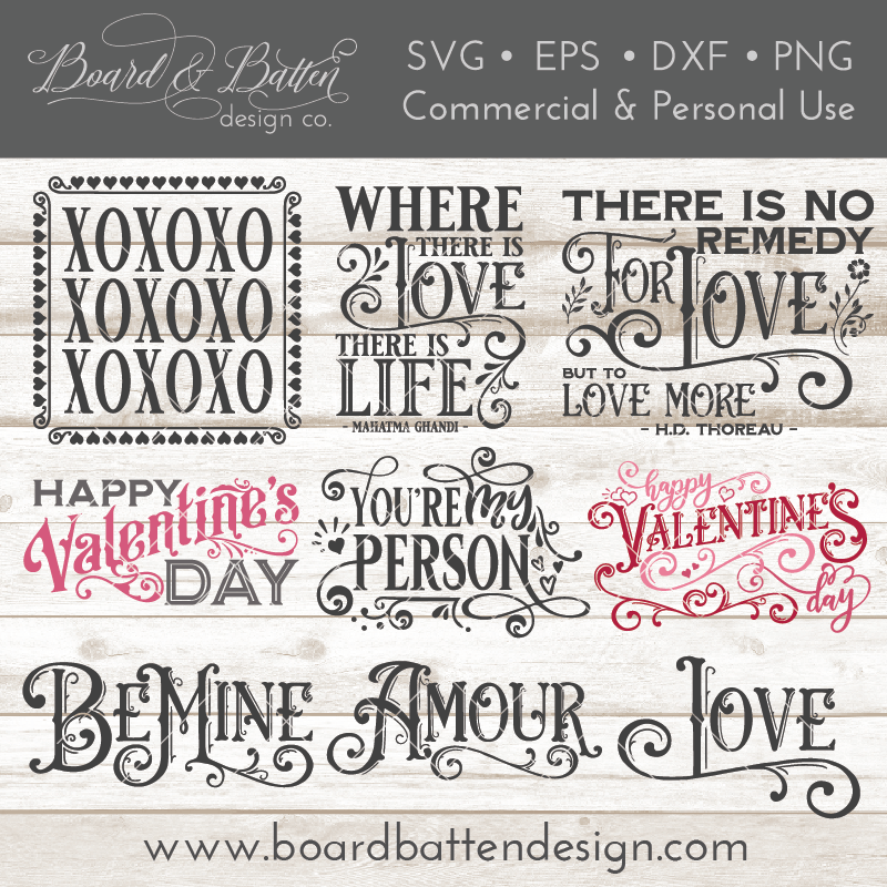Download Valentine's Day SVG Bundle - Board & Batten Design Co.