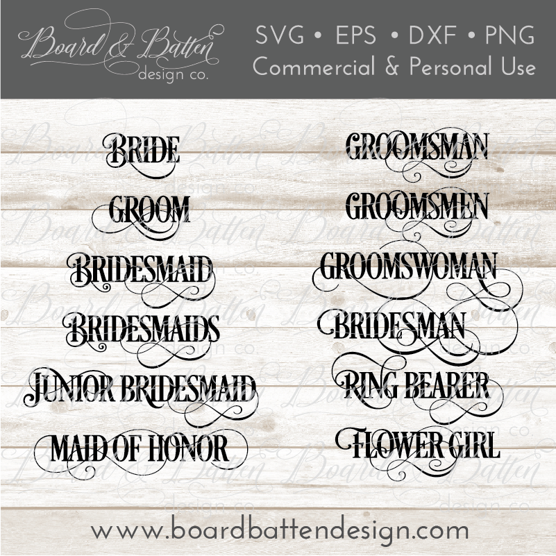 Download Wedding Decor SVG Coordinates Bundle - Style 5 - Board ...