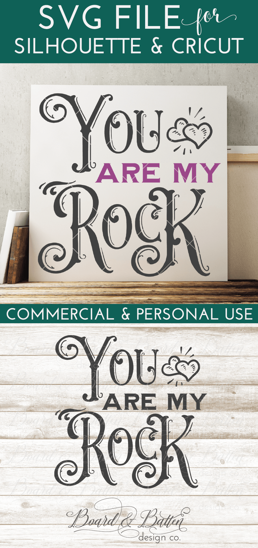Download You Are My Rock SVG File - Board & Batten Design Co.