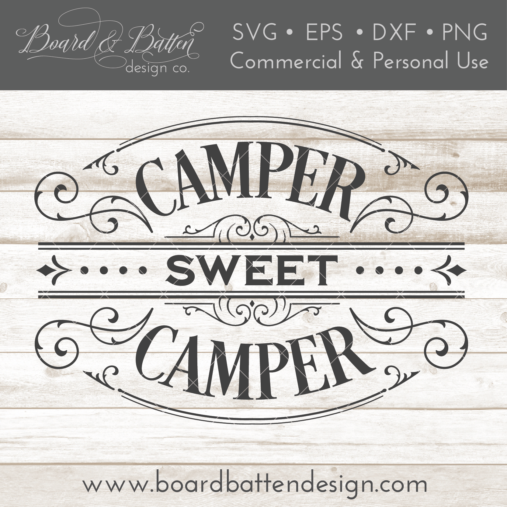 Download Victorian Style Camper Sweet Camper Cuttable Svg File Board Batten Design Co