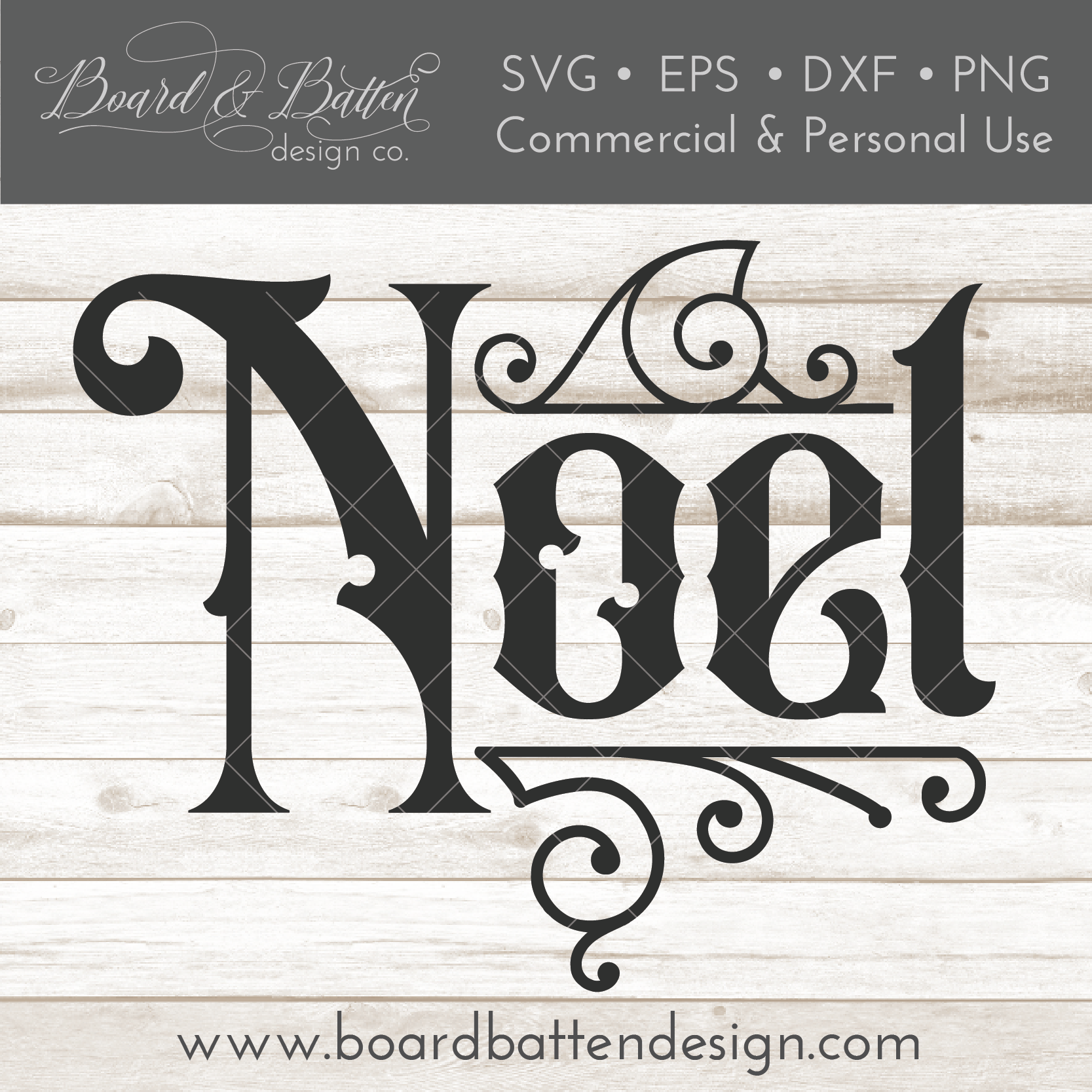 Download Gothic Christmas Ornament Svg File Noel Board Batten Design Co