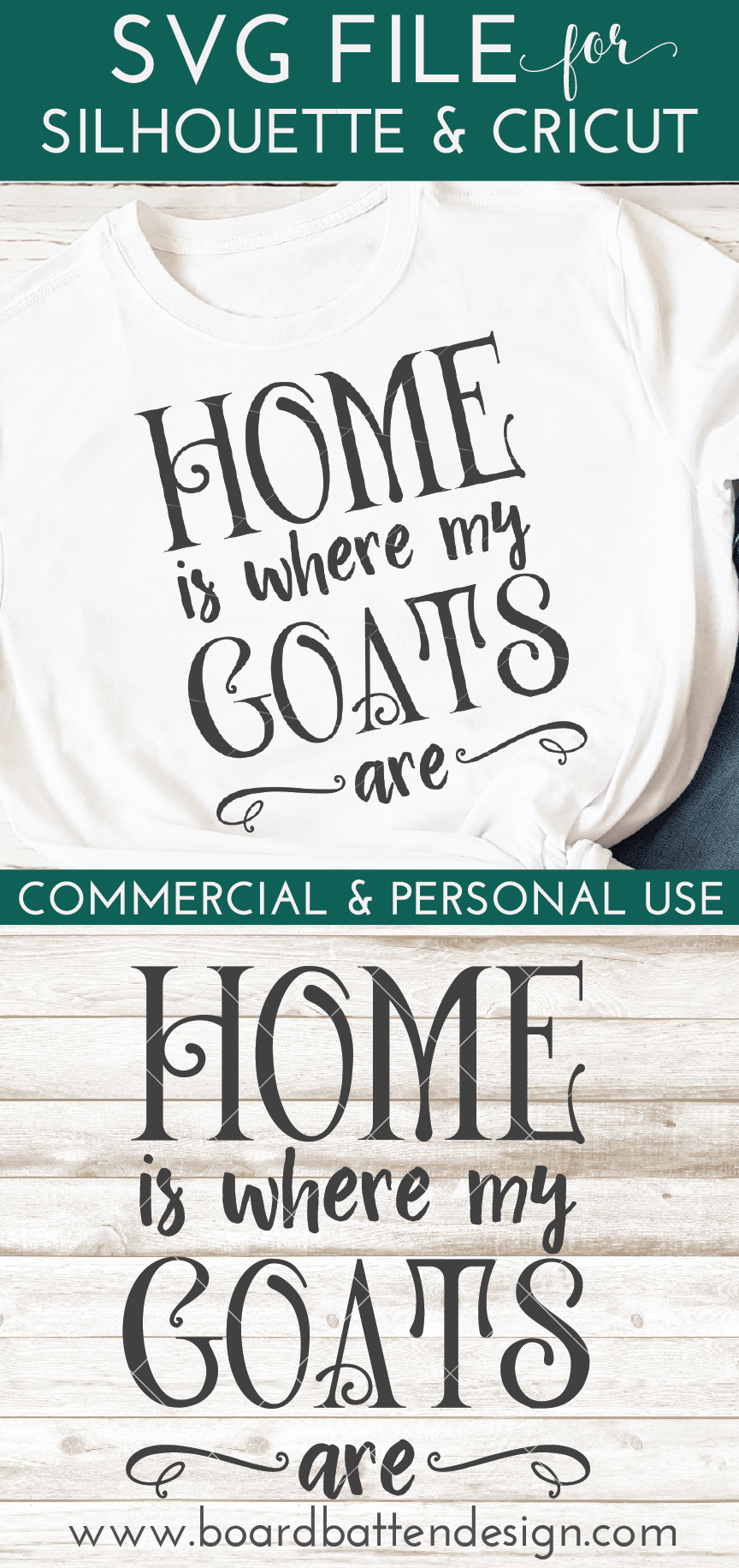 Home Is Where My Goats Are Svg File Board Batten Design Co