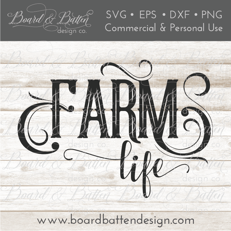 Download Farm Life SVG File - Style 2 - Board & Batten Design Co.