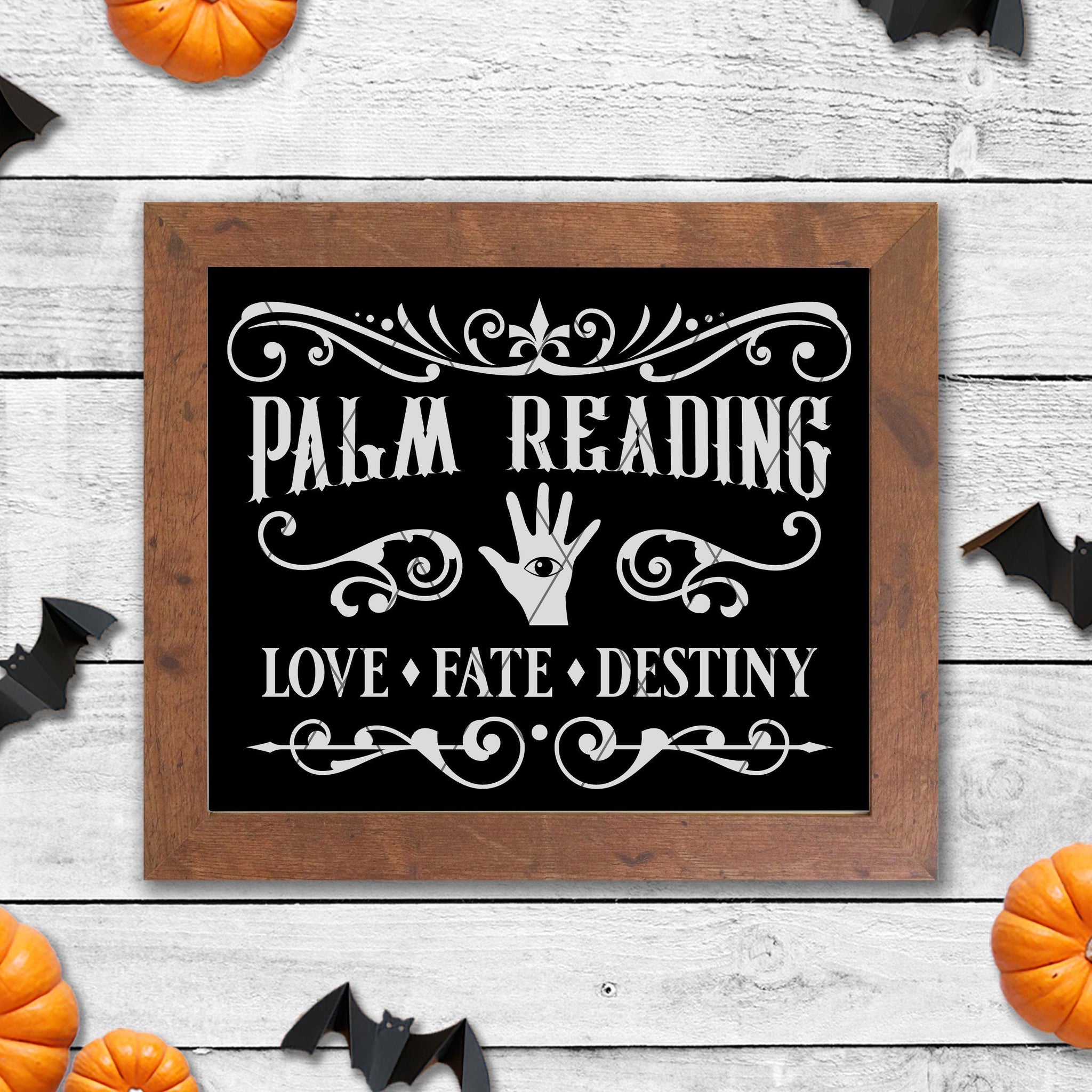 Download Vintage Palm Reading Sign SVG File for Halloween - Board ...