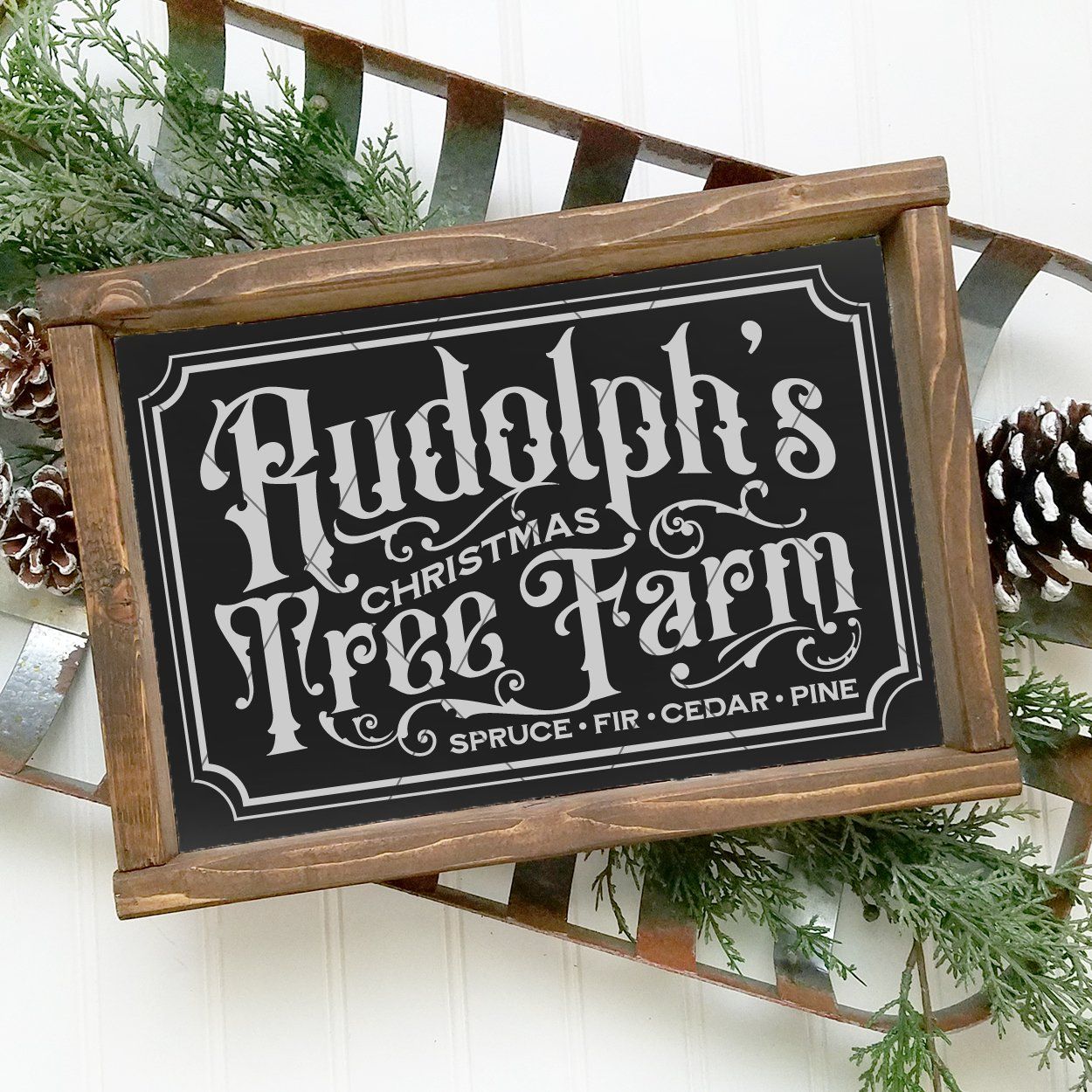 Download Rudolph's Christmas Tree Farm Vintage Christmas Farmhouse ...
