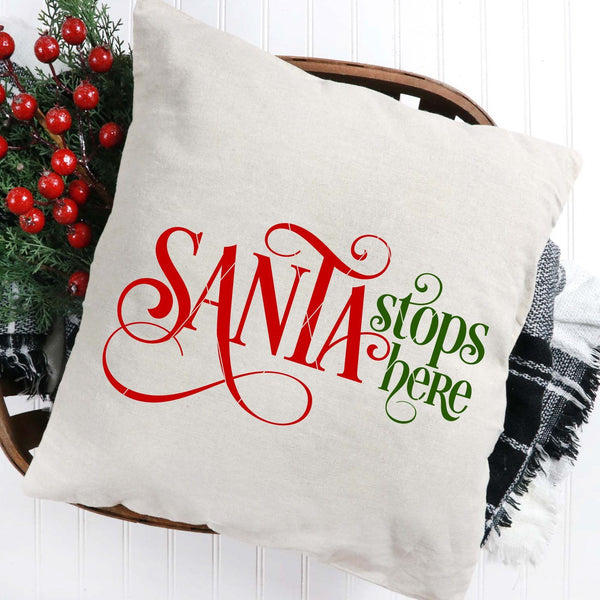 Download Santa Stops Here SVG File for Christmas - Board & Batten ...
