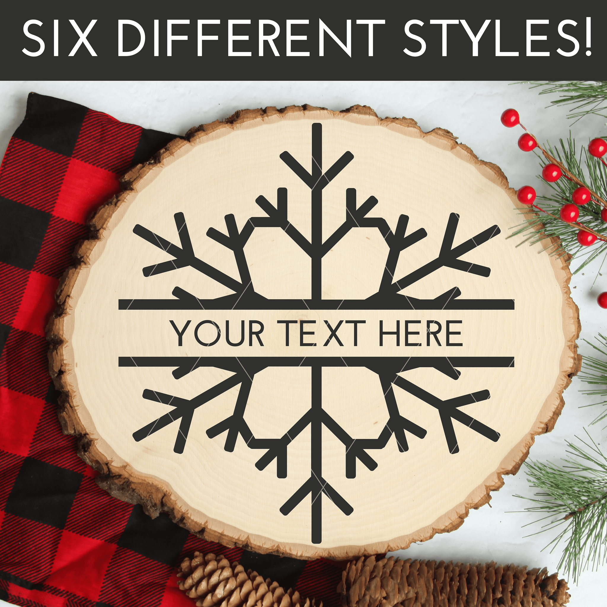 Download Split Snowflakes Svg File Set For Ornaments Monograms And More Board Batten Design Co