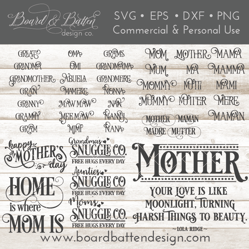 Download Mother S Day Svg Bundle Board Batten Design Co